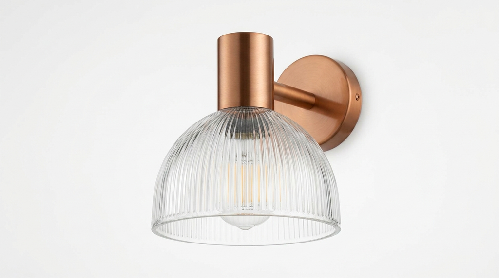 Cooper Radiance Minimalist Ribbed Glass Wall Light