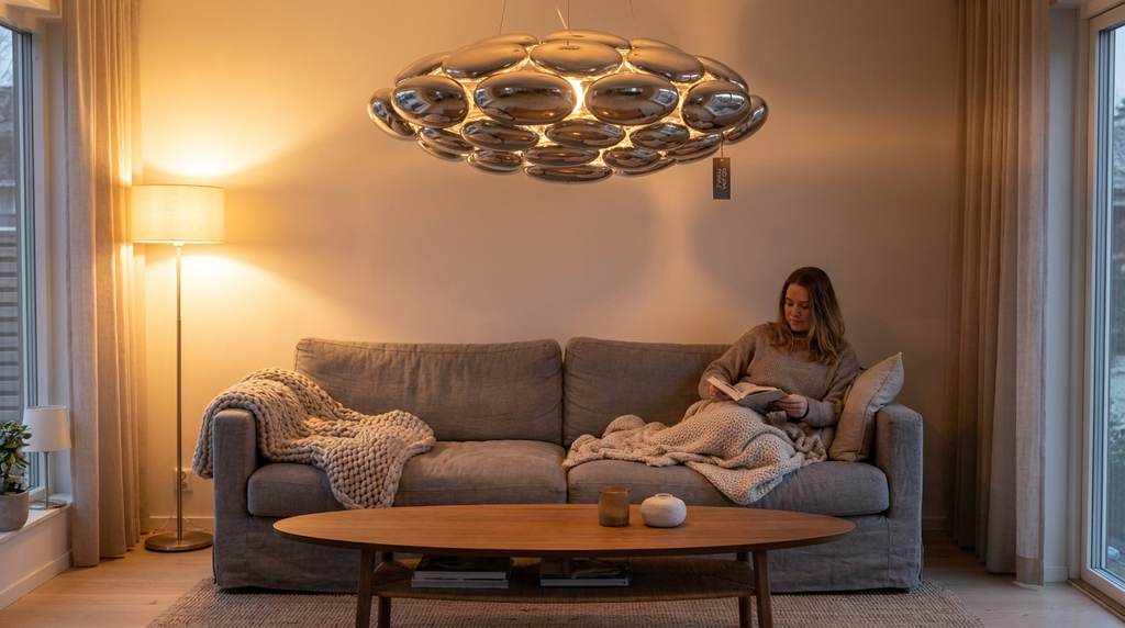 Solara Pebble Modern Metal Ceiling Light