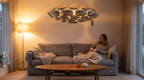 Solara Pebble Modern Metal Ceiling Light