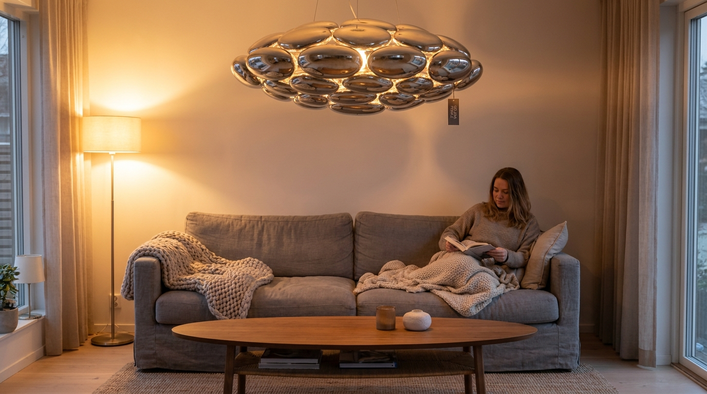 Solara Pebble Modern Metal Ceiling Light