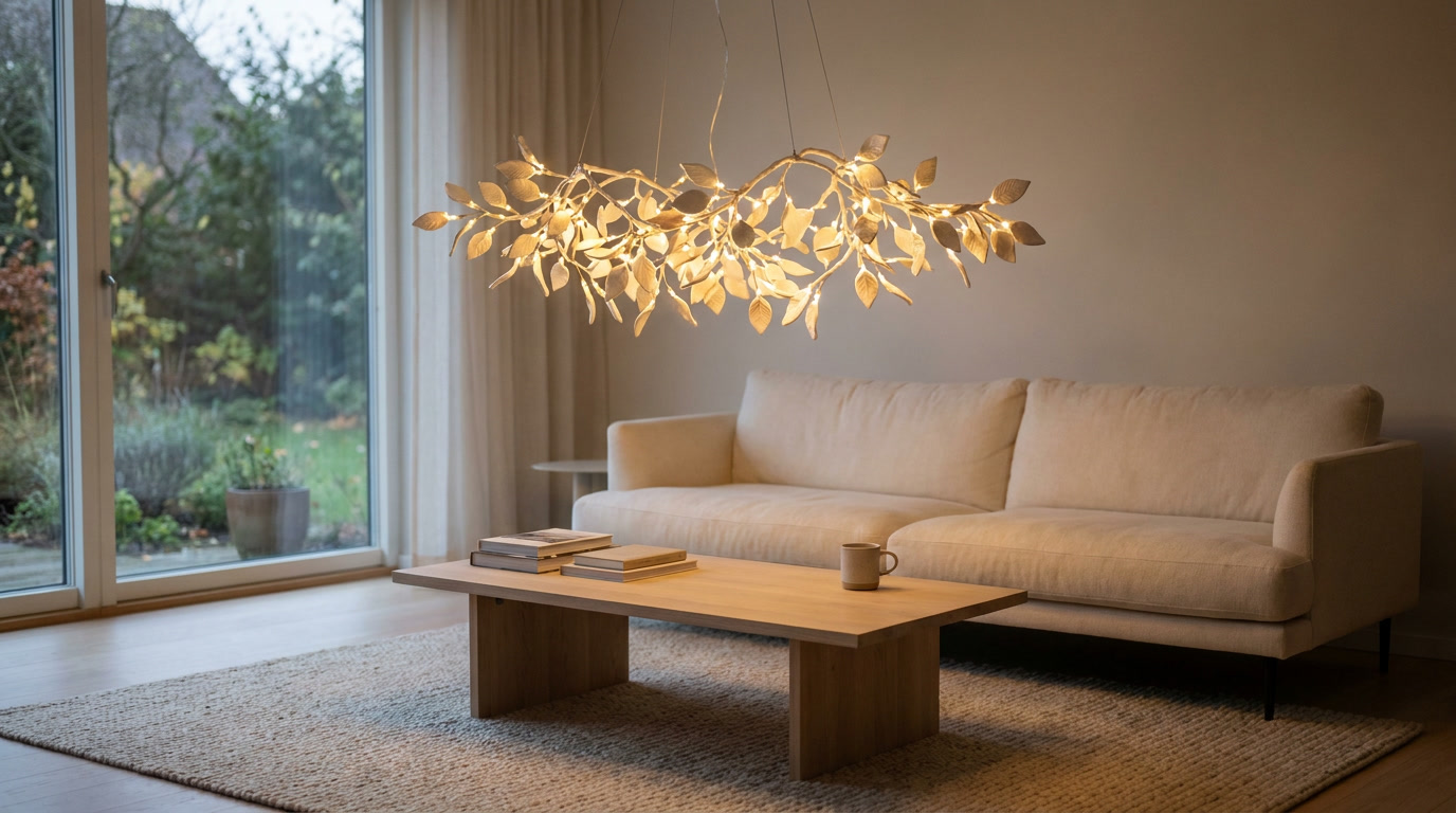 Vital Bloom Ceramic Leaf Modern Chandelier