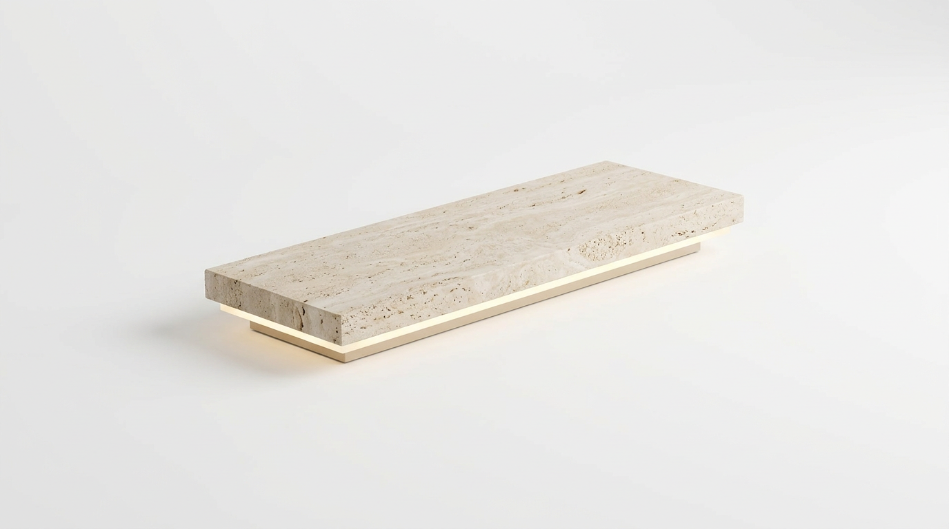 Nordic Beatrice Floating Travertine Stone Wall Light
