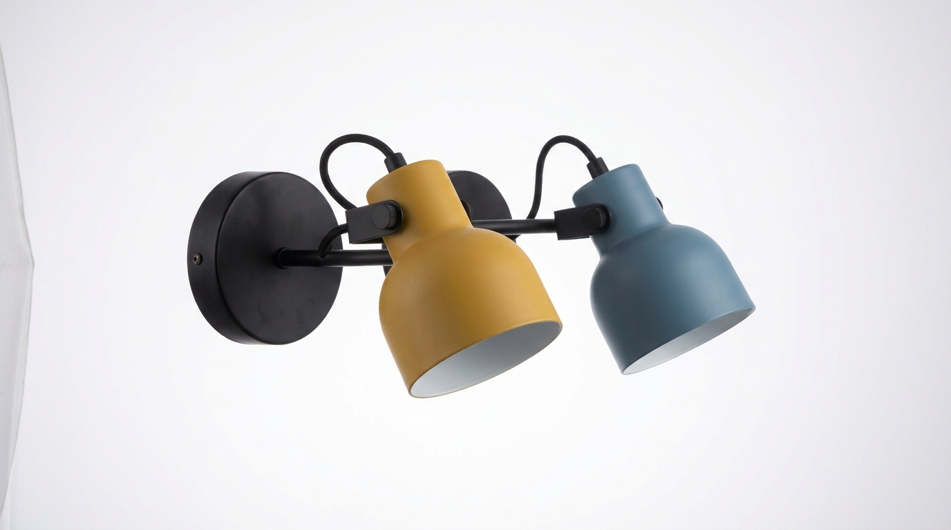 Nordic Colorful Double Head Iron Wall Light