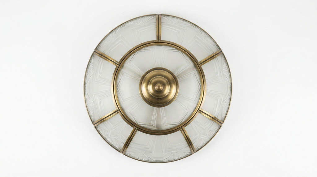Aurelio Art Deco Vintage Glass Ceiling Light