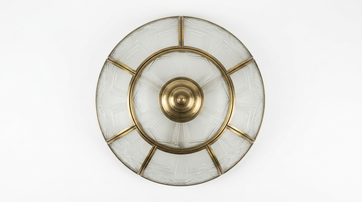 Aurelio Art Deco Vintage Glass Ceiling Light