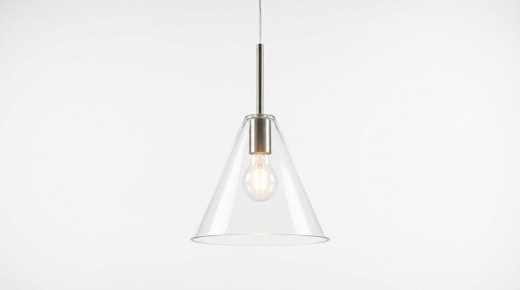 Arco Modern Linear Glass Cone Pendant Light