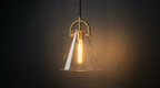 Arco Modern Linear Glass Cone Pendant Light