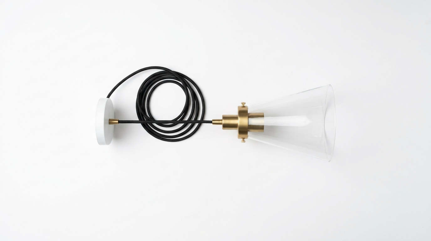 Arco Modern Linear Glass Cone Pendant Light