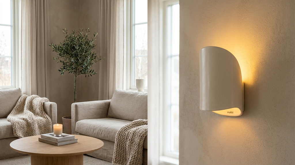 Makki Modern Ceramic Minimalist Wall Lamp