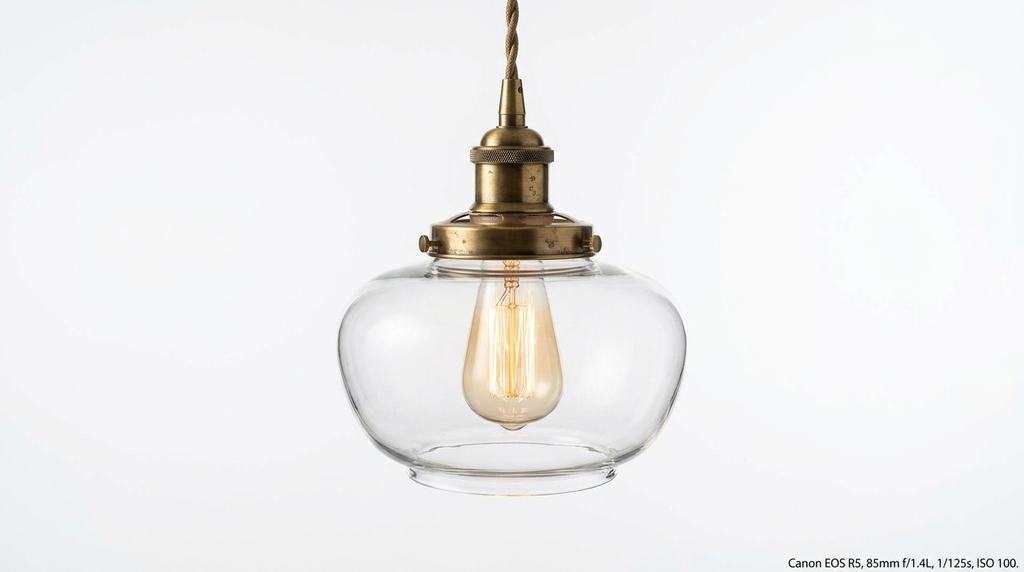 Lowie Retro Brass Glass Pendant Light