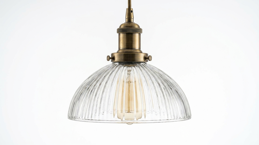 Lowie Retro Brass Glass Pendant Light