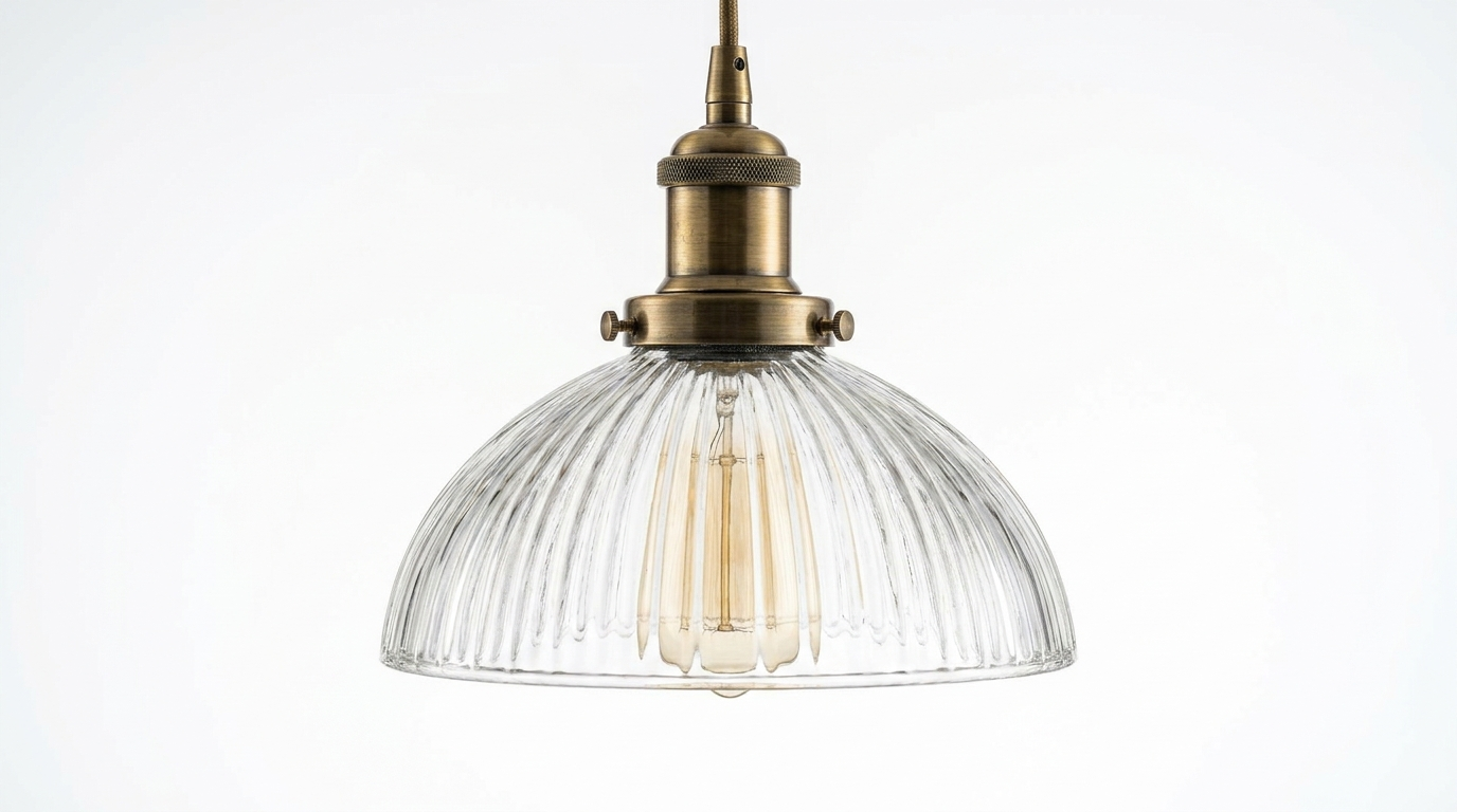 Lowie Retro Brass Glass Pendant Light
