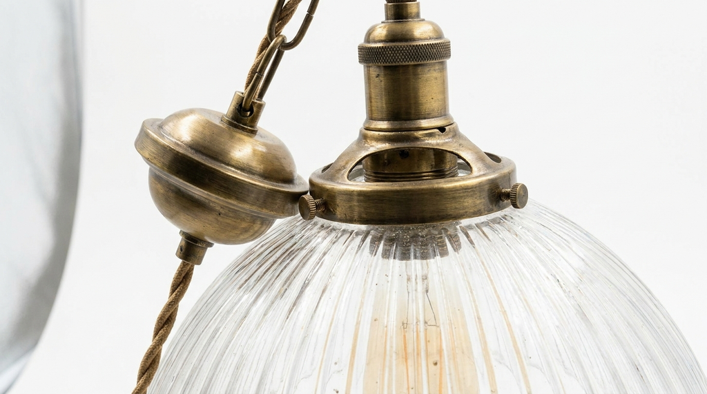 Lowie Retro Brass Glass Pendant Light