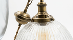 Lowie Retro Brass Glass Pendant Light
