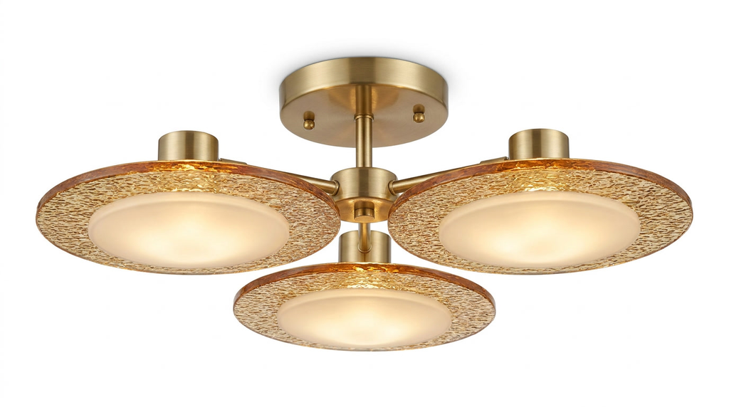 Lilith Retro Resin Semi Flush Mount Ceiling Light