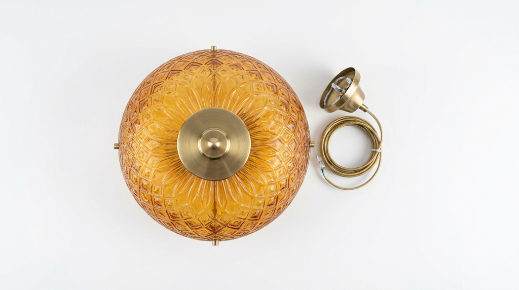 Lilith Retro Resin Semi Flush Mount Ceiling Light