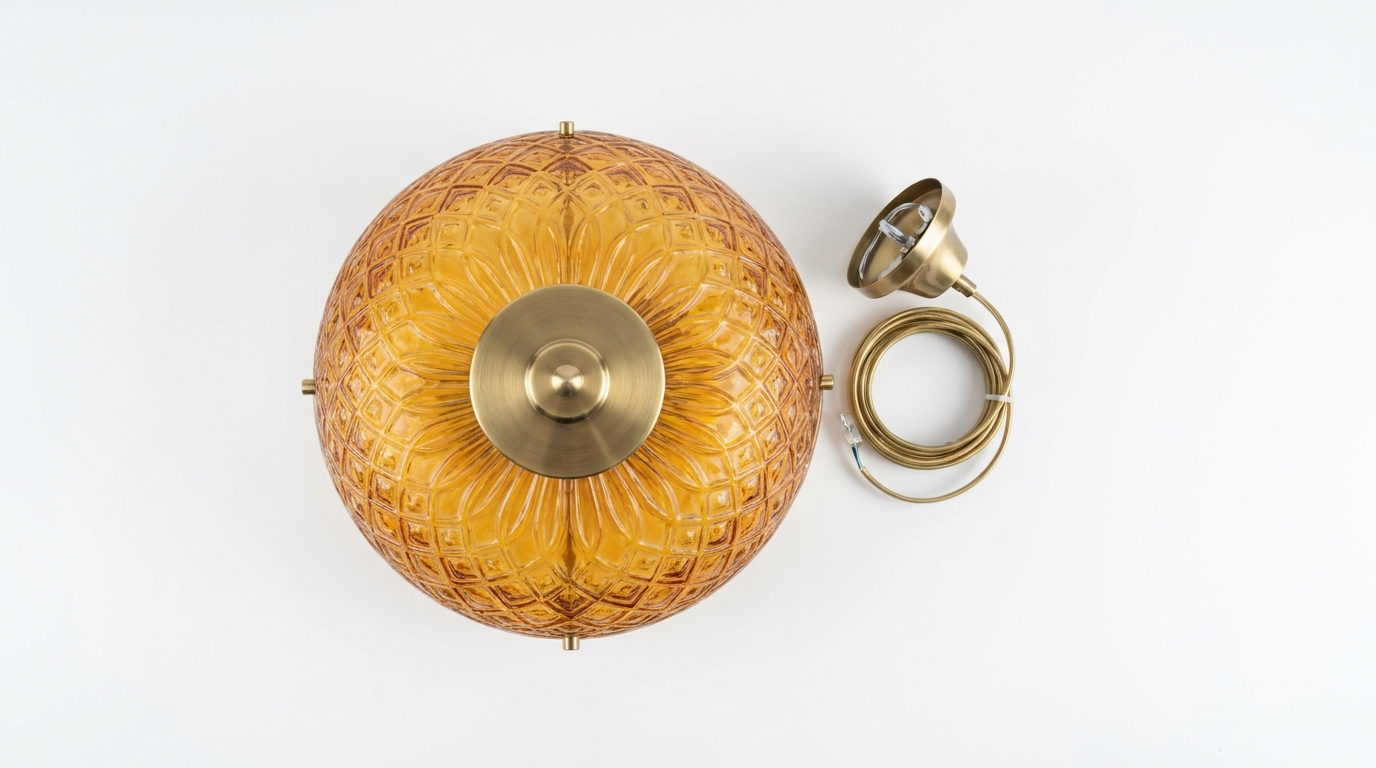 Lilith Retro Resin Semi Flush Mount Ceiling Light