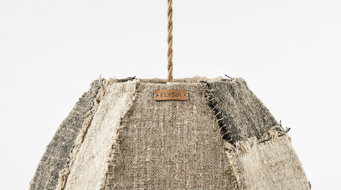 Elysia Wabi Sabi Fabric Pendant Light