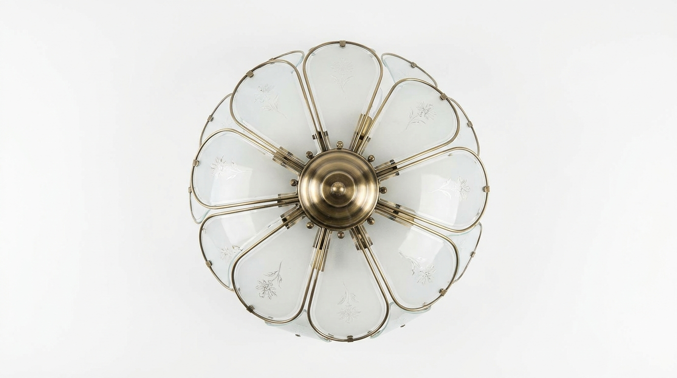 Fleur Petal French Vintage Acrylic Ceiling Light