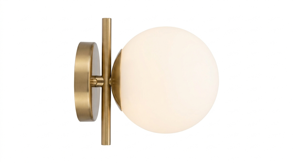 Lunaris Modern White Glass Globe Wall Light