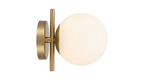 Lunaris Modern White Glass Globe Wall Light
