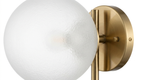 Lunaris Modern White Glass Globe Wall Light