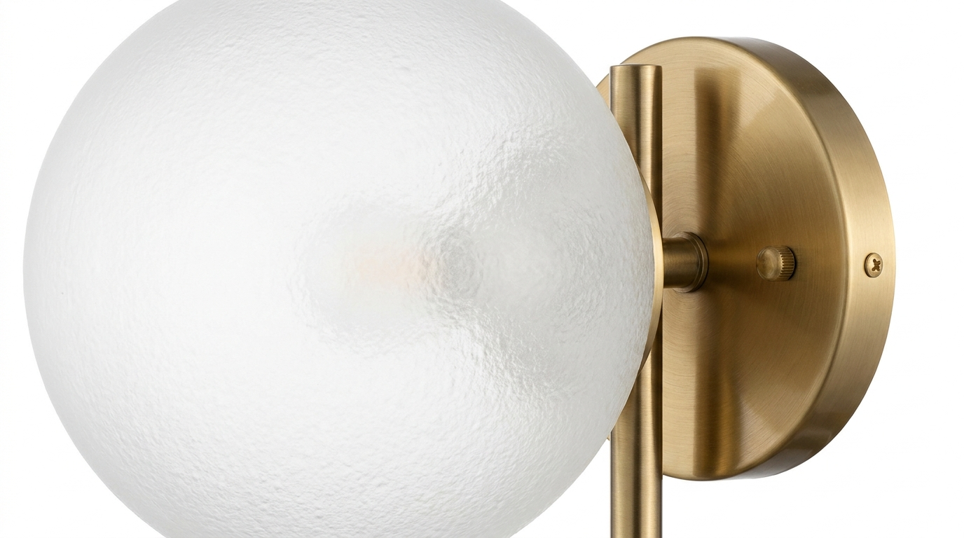 Lunaris Modern White Glass Globe Wall Light