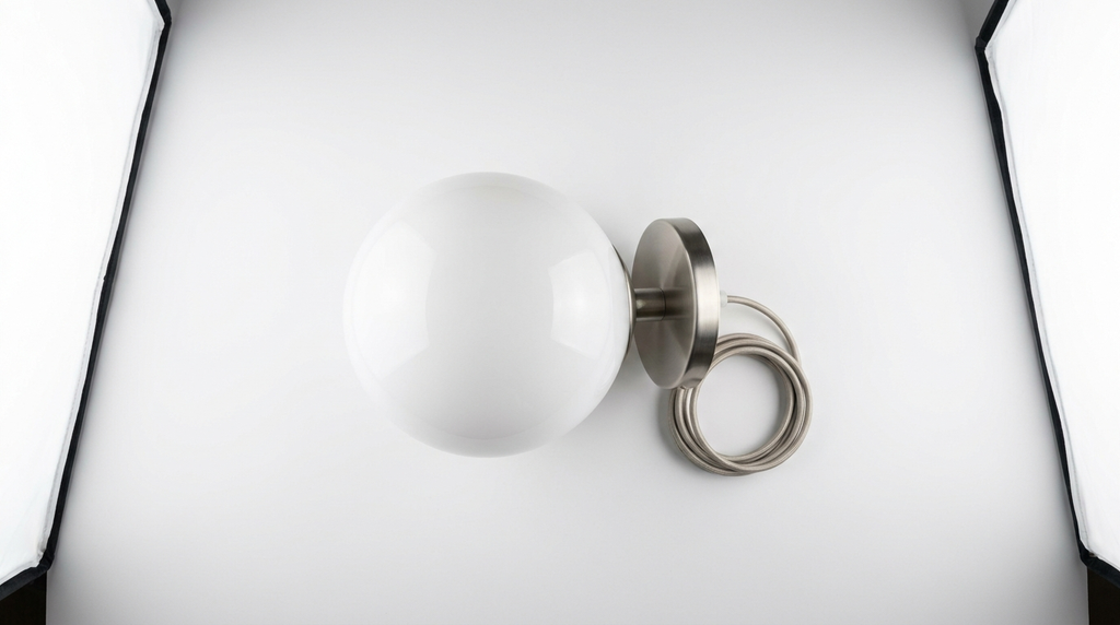 Lunaris Modern White Glass Globe Wall Light
