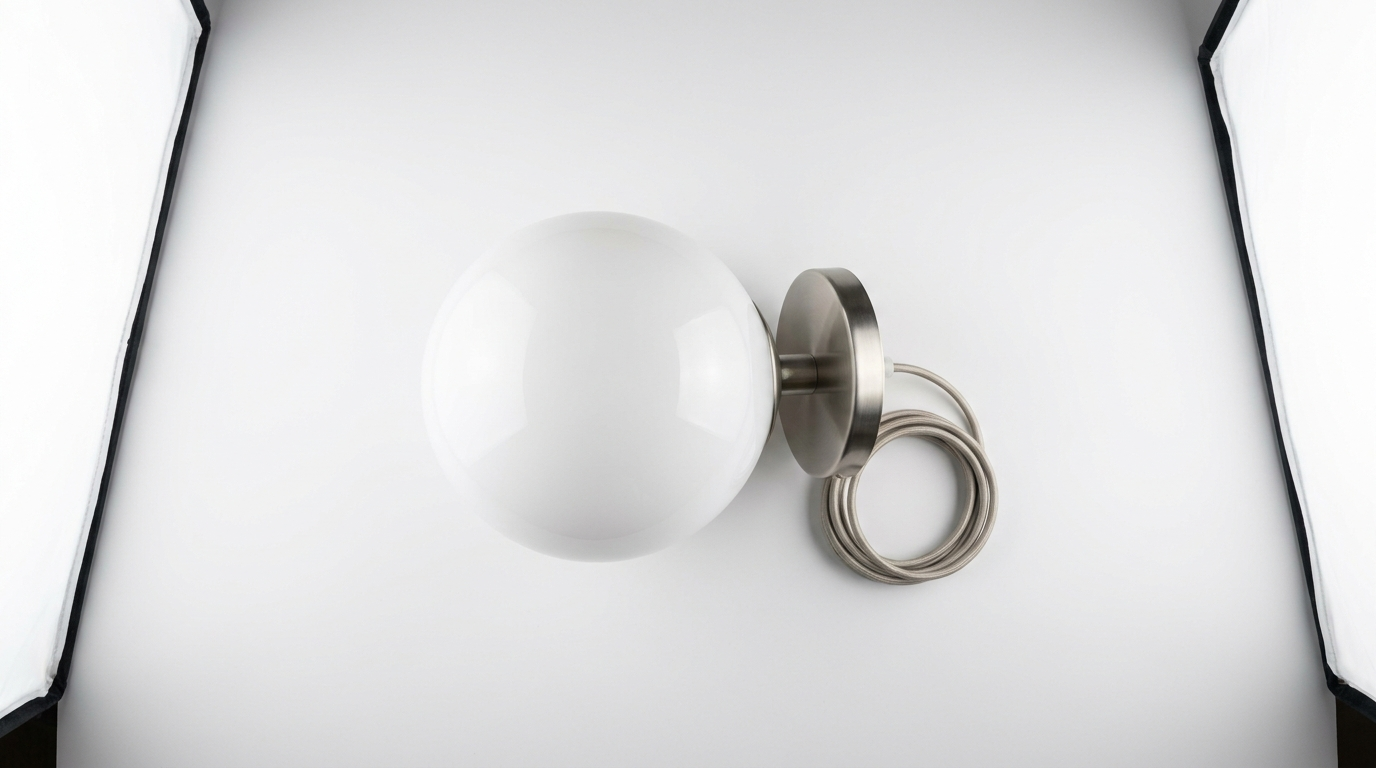 Lunaris Modern White Glass Globe Wall Light