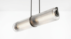 Elma Linear Striped Glass LED Pendant Light