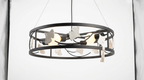 The Whispering Gingko Japandi Iron Ceramic Ceiling Light