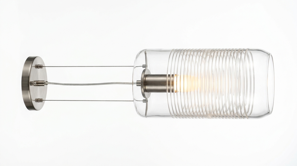 Elma Linear Striped Glass LED Pendant Light