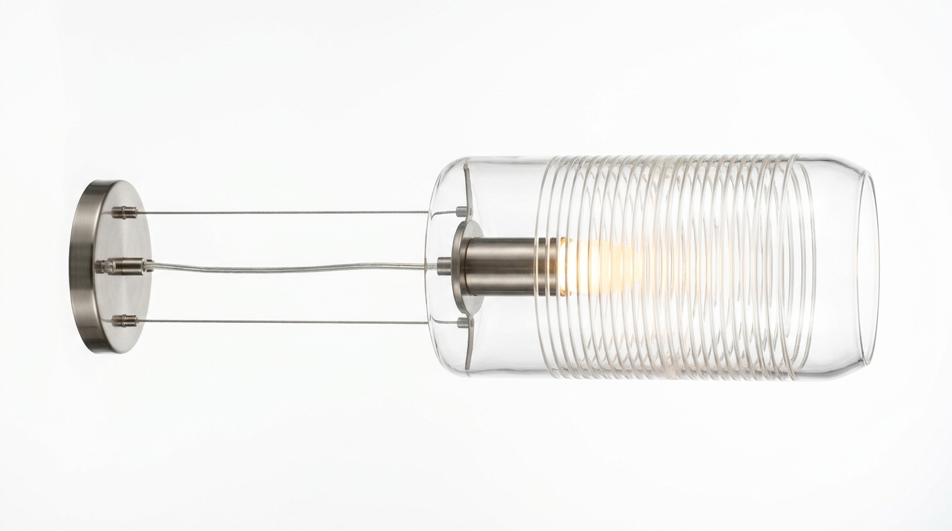 Elma Linear Striped Glass LED Pendant Light
