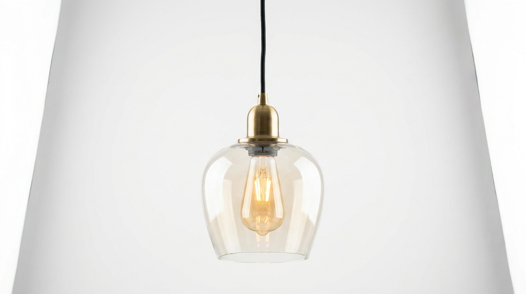 Lumira Amber Glow Minimalist Glass Pendant Light