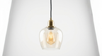 Lumira Amber Glow Minimalist Glass Pendant Light