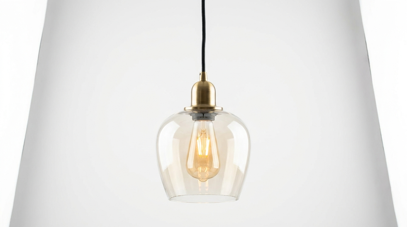 Lumira Amber Glow Minimalist Glass Pendant Light