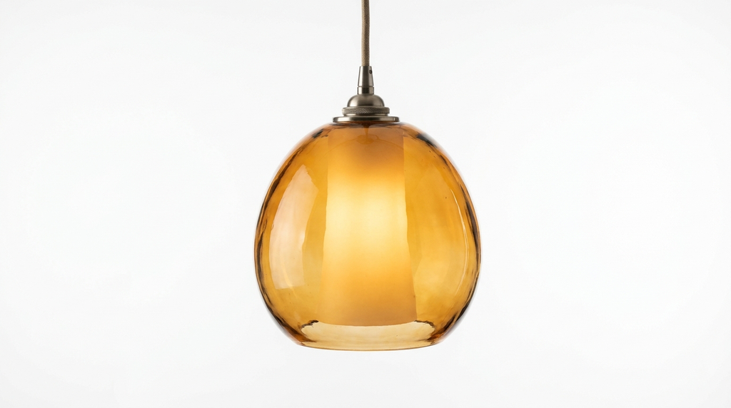 Lumira Amber Glow Minimalist Glass Pendant Light