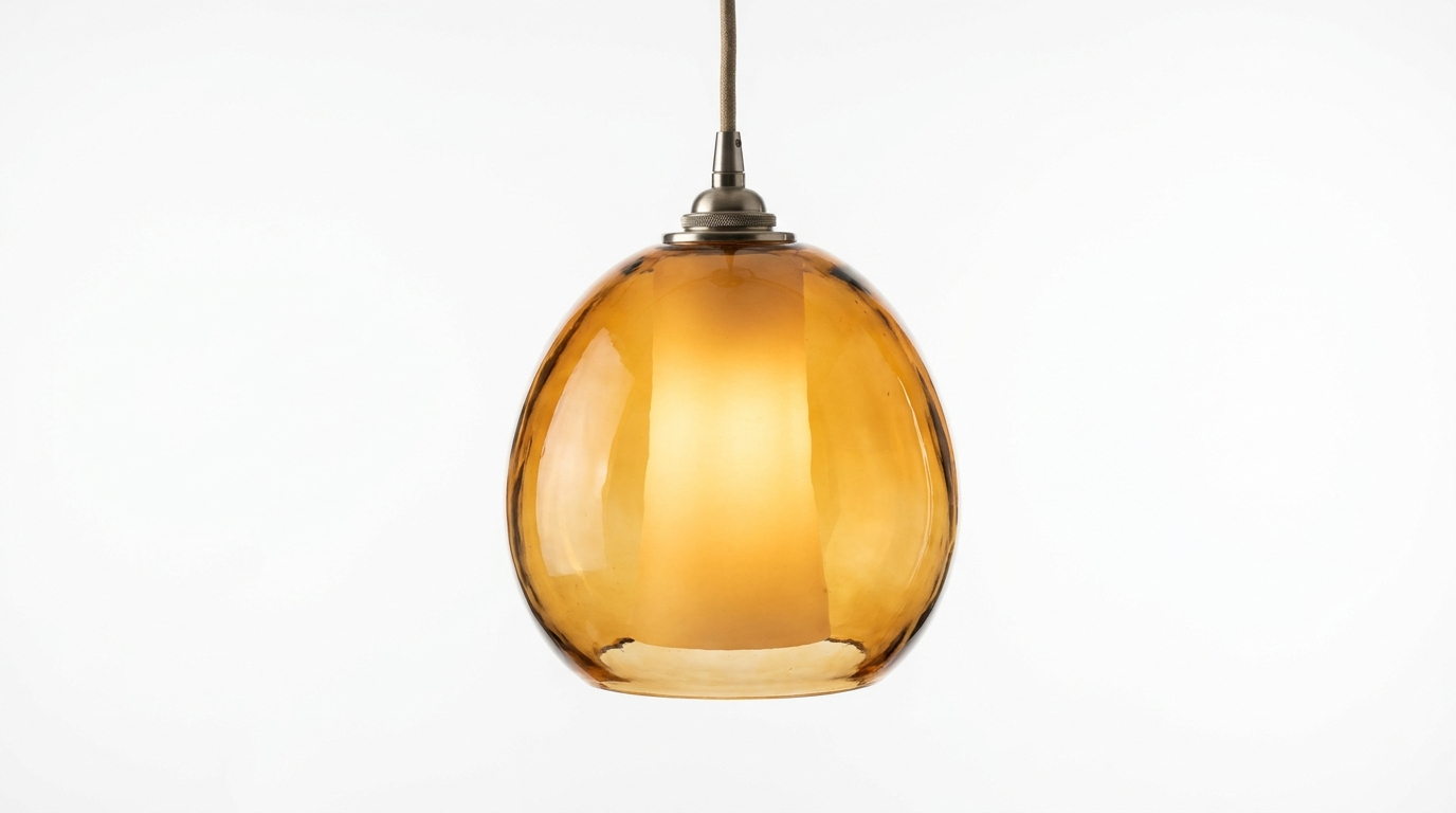Lumira Amber Glow Minimalist Glass Pendant Light