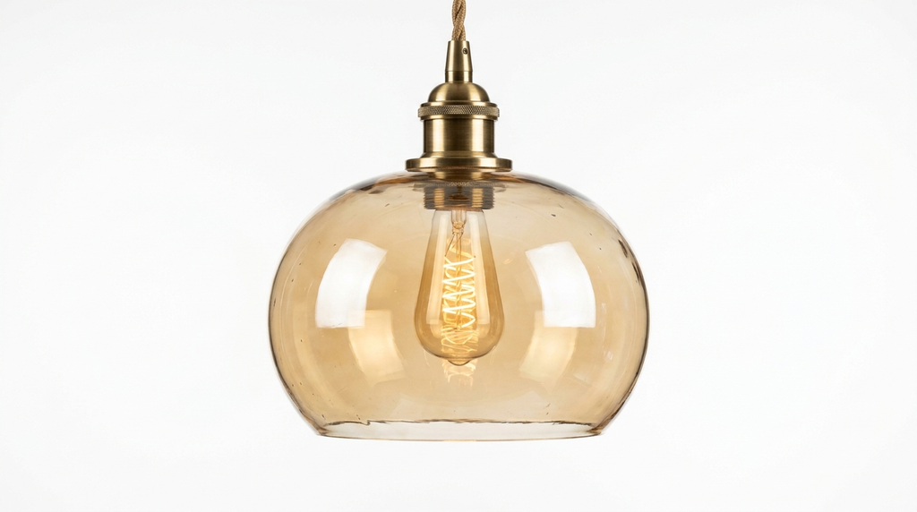 Lumira Amber Glow Minimalist Glass Pendant Light