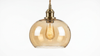 Lumira Amber Glow Minimalist Glass Pendant Light
