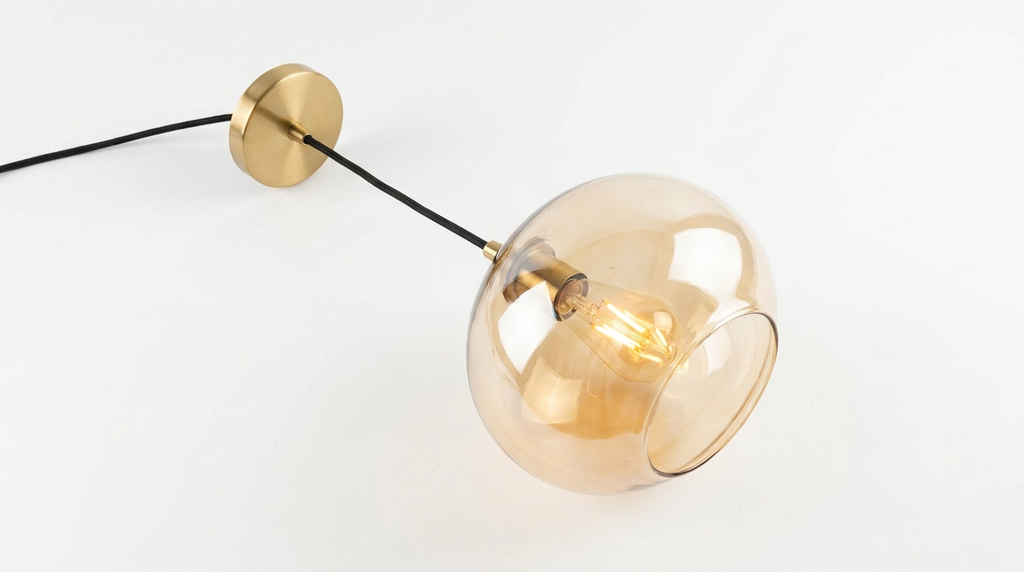 Lumira Amber Glow Minimalist Glass Pendant Light