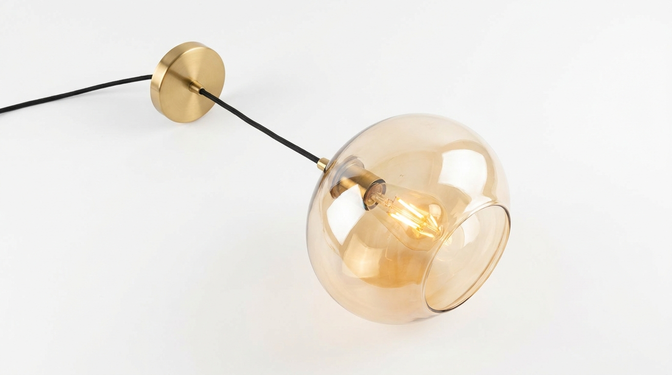 Lumira Amber Glow Minimalist Glass Pendant Light