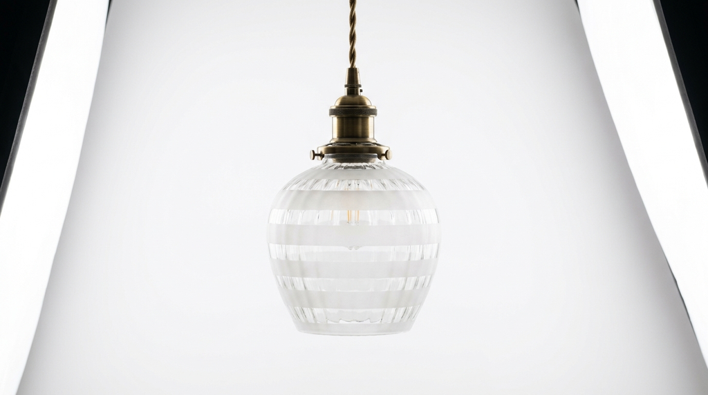 Kaela Vintage Striped Glass Pendant Light