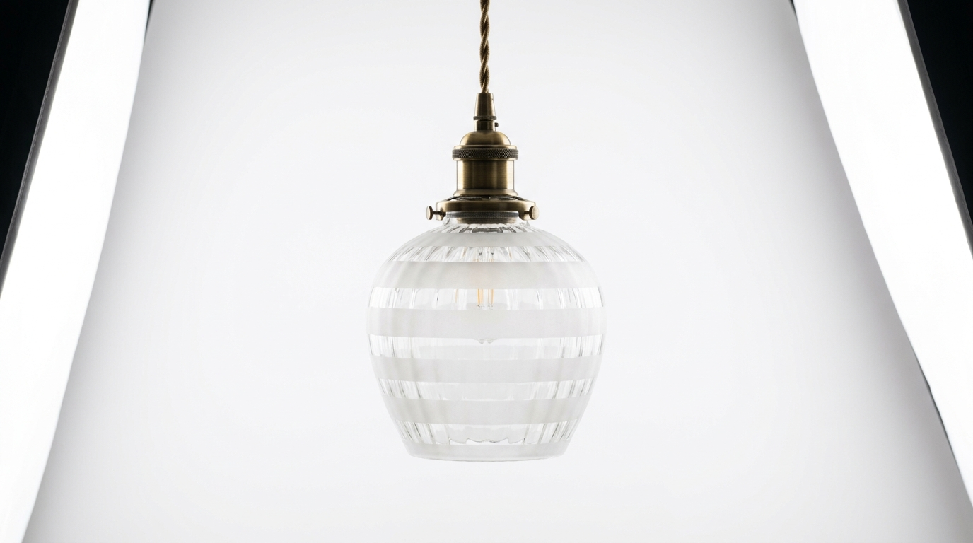 Kaela Vintage Striped Glass Pendant Light