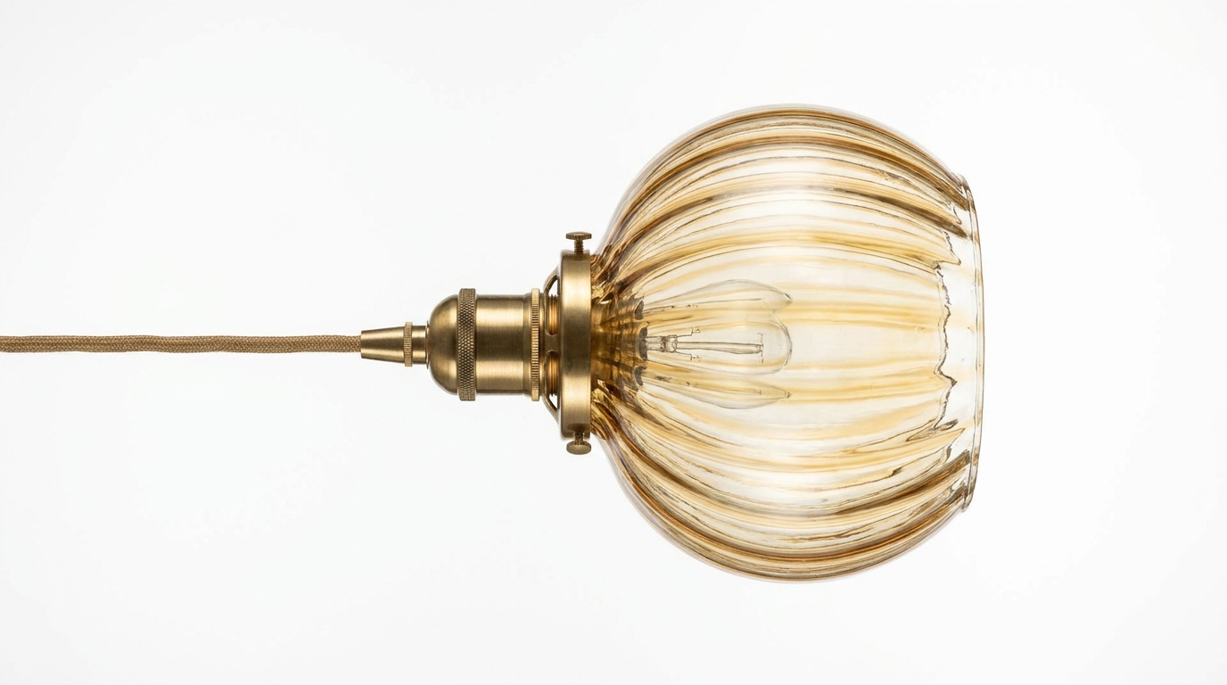 Kaela Vintage Striped Glass Pendant Light