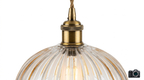 Kaela Vintage Striped Glass Pendant Light