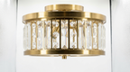 Seraphine Luxury Crystal Drum Semi Flush Ceiling Light