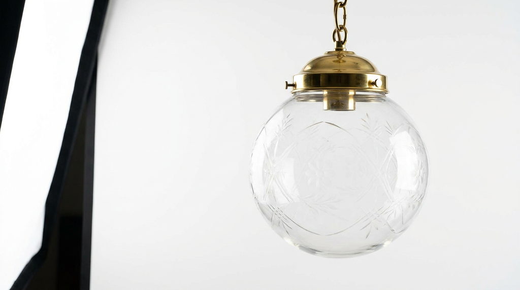 Clarionne Engraved Globe Glass Ceiling Light