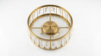 Seraphine Luxury Crystal Drum Semi Flush Ceiling Light