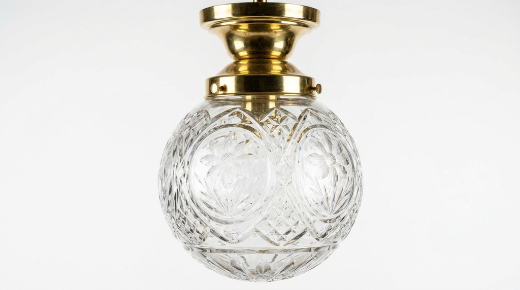 Clarionne Engraved Globe Glass Ceiling Light